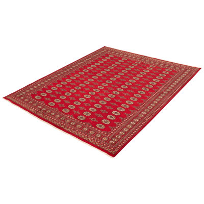 Petrana One-of-a-Kind 8'0" X 9'8" New Age Wool Area Rug in Dark Red