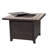 Sunjoy Square Ceramic Tile Top with All-Weather Wicker Propane Powered Firepit Table