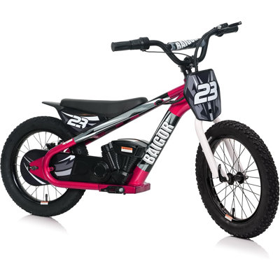 250W Electric Dirt Bike For Kids 612 Electric Bike For Kids 15Mph 24V Detachable Battery 16 Tire Electric Balance Bike
