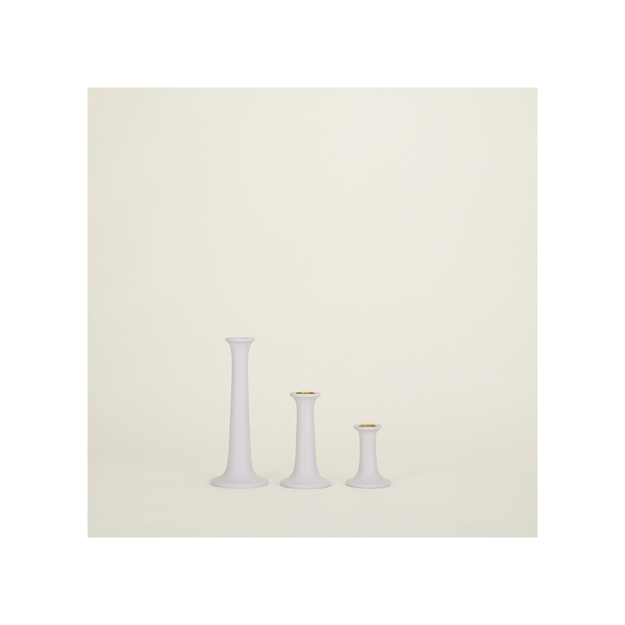 Simple Solid Wood Tabletop Candlestick, 9" H x 4" W x 4" D, Gray