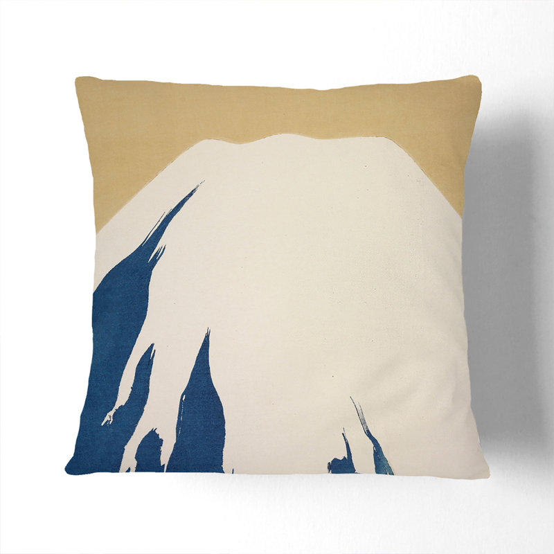 Top of Mount Fuji Scatter Cushion with Filling, Black, 40cm H x 40cm W x 15cm D