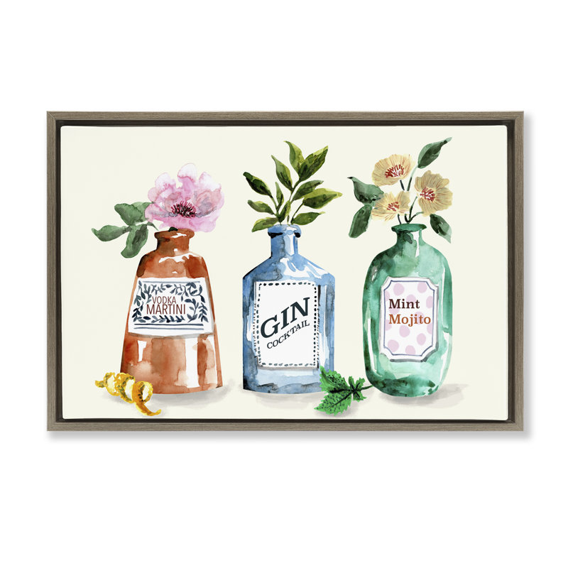 Toile flottante encadrée par Kate Eldridge, H 17 po x l 25 po, Cadre flottant orme Montalcino