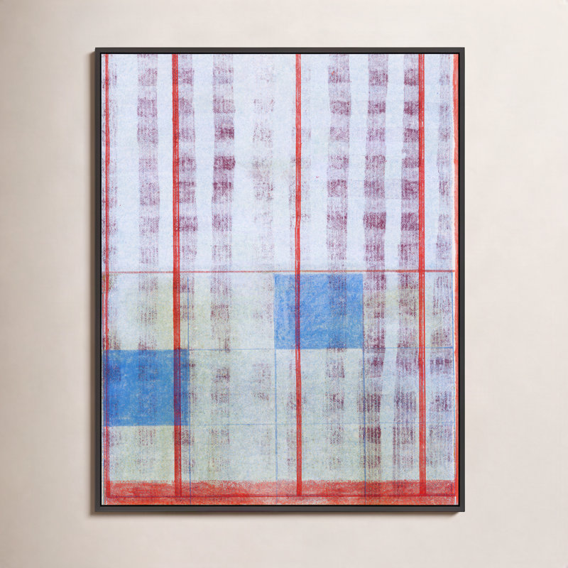 Picnic by Mo Neuharth - Framed Wall Art, 38" H x 30" W, Framed Wrapped Canvas, Black
