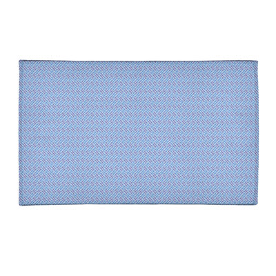 Tapis bleu à rayures losanges