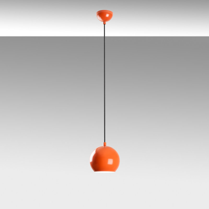 Lustre réglable élégant, structure en métal, finition orange | Plaque de base de diamètre 5,9 po x 5,1 po, hauteur totale de 20 à 43,7 po | Type de douille: E27 Max 40W, parfaite pour le décor du salon et de la salle à manger, éclairage élégant et fonctionnel