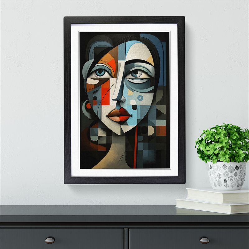 Pablo Picasso Digital - Framed Print, 34cm H x 25cm W x 2cm D, Black Framed