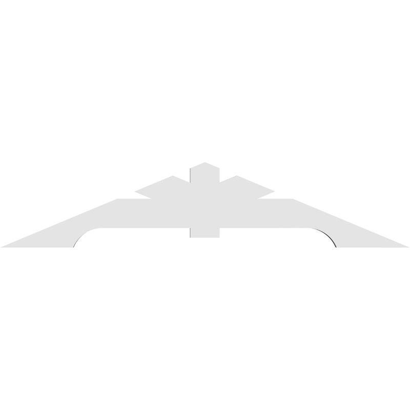 Support de pignon en PVC de qualité architecturale Vanguard, H 17,5 po x l 84 po (pas: 5/12), P 2 po x F 6 po