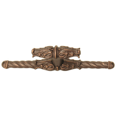 Carpe Diem 836838-24 Acanthus platine large bouton avec corde grande plaque arrière de style roman en platine