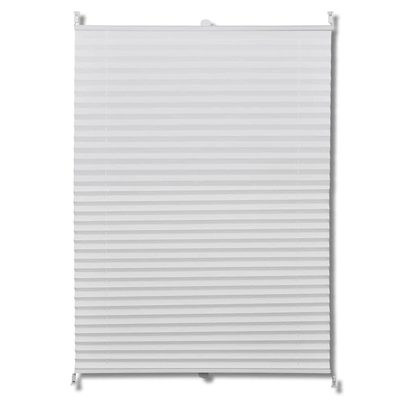 Room Darkening Pleated Blind, White, 70cm W x 150cm L
