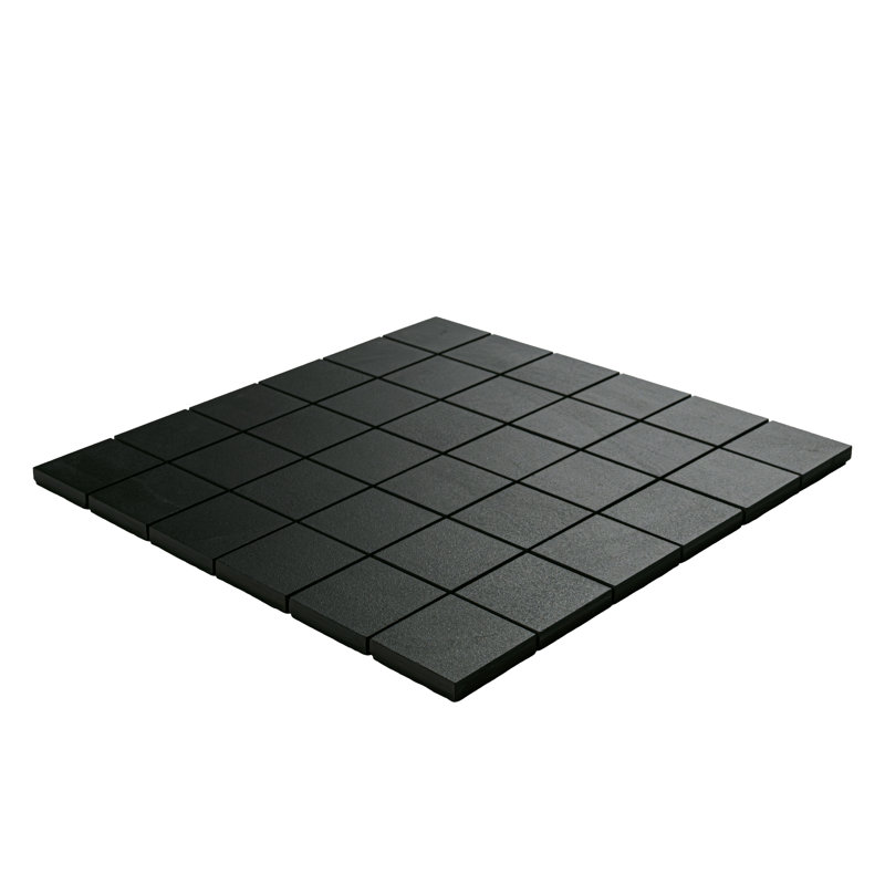 Palazza Auralis Black 2 in. x 2 in. Matte Porcelain Marble look Floor and Wall Tile, Auralis Black