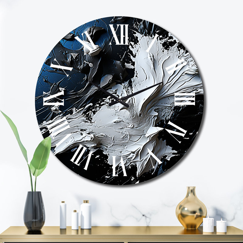 Abstrait rivière d'Euphoria I - Horloge murale peinture abstraite, Très grand