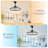 Chantrice 24 Inch Modern LED Ceiling Fan with Lights and Remote, 6 Speeds Reversible Fandelier Ceiling Fan for Bedroom-1320382691