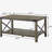 Rustic oak coffee table with bottom shelf