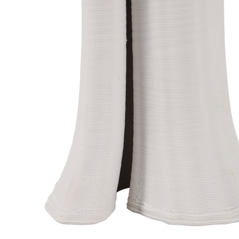 Vase asymétrique moderne imprimé en 3D pour la décoration intérieure - Grand vase sculptural pour console ou décoration - Blanc