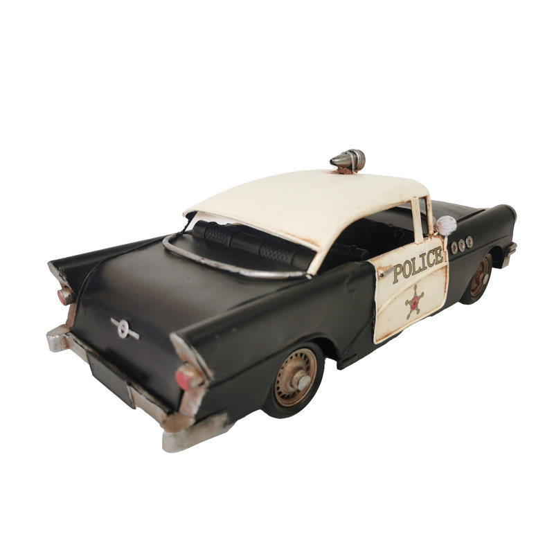 Modèle de voiture de police en métal Vytis, H 6 po x l 14 po x P 6 po