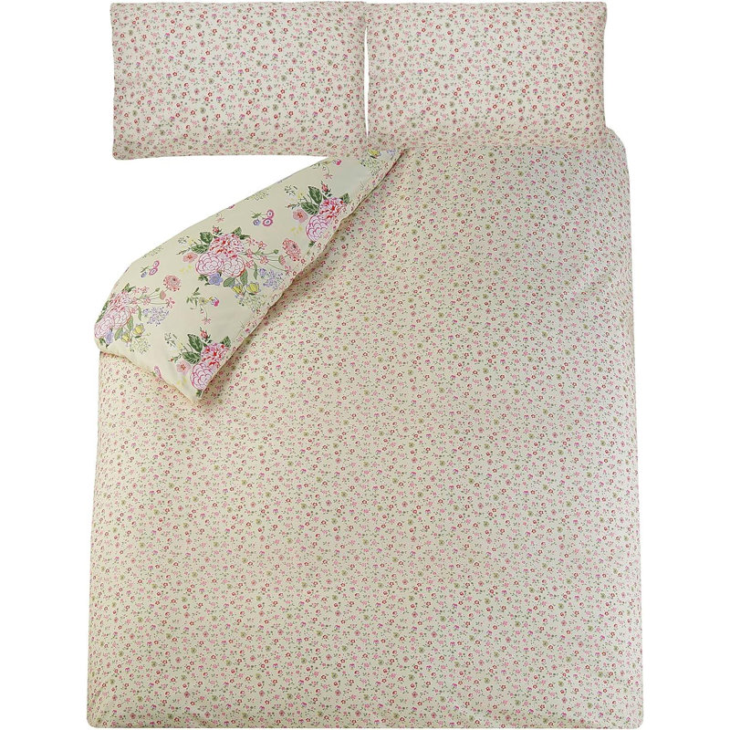 Cath Kidston Floral Fields Duvet Cover Set Lemon King Bedding Set, Super King - 2 Standard Pillowcase