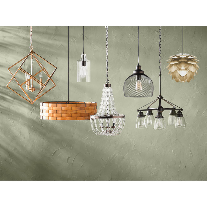 Beland 1 - Light Unique/Statement Pendant, Black, 10.6" H x 13.4" W x 13.4" W