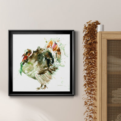 Moisson de dinde - peinture sur toile encadrée