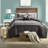 Rustic Faux Suede Bedding Sets, Polyester Queen Comforter For Home