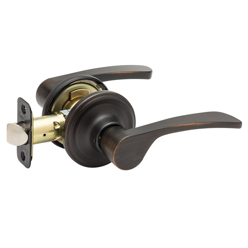 Residential Scandinavian Style Passage Door Lever, Tuscan Bronze