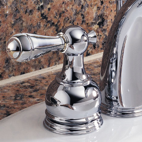 Petit robinet de salle de bain à poignée levier en métal, Chrome chrome