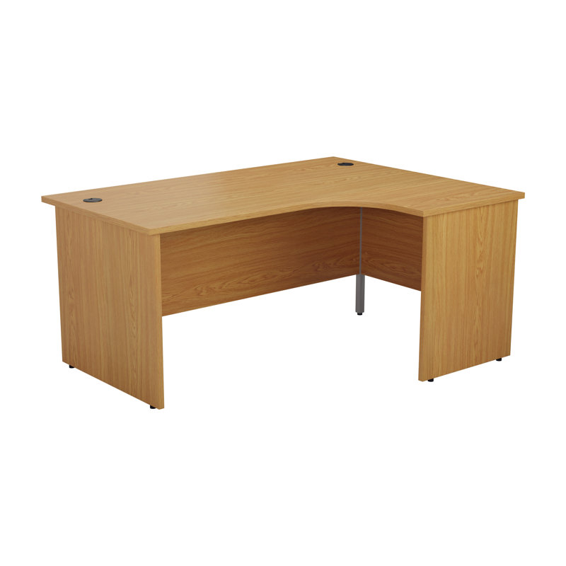 Buariki L-Shaped Desk Shell, Beech, Right