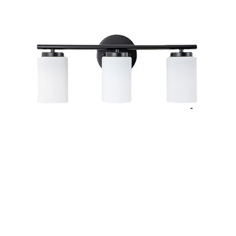 Éclairage pour salle de bain 3 lumières à intensité variable noir