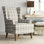 Fauteuil à oreilles en polyester de 31 po de largeur Alexys