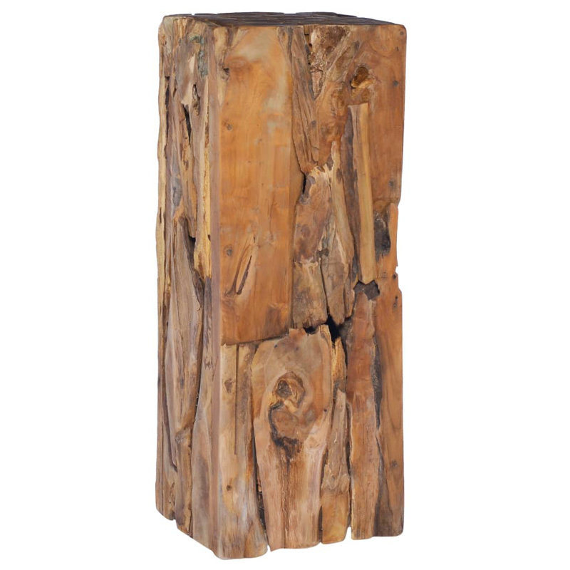 Kiska Solid Wood Block End Table