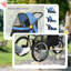 Dog Pram for Medium Small Breeds w Rubber Wheels Blue