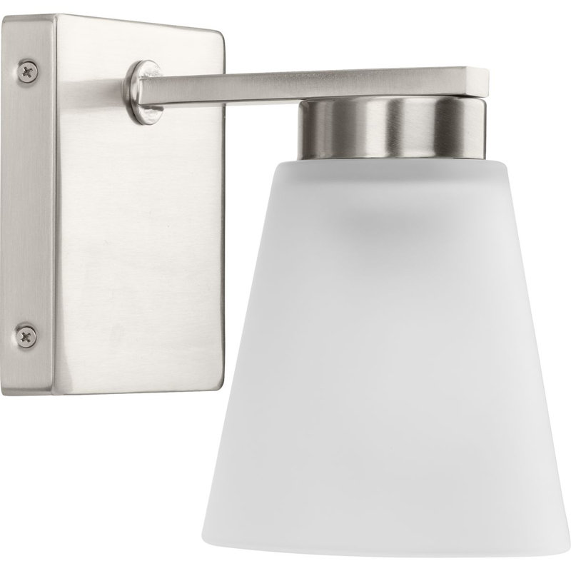 Éclairage pour meuble-lavabo transitionnel à une lumière, Nickel brossé