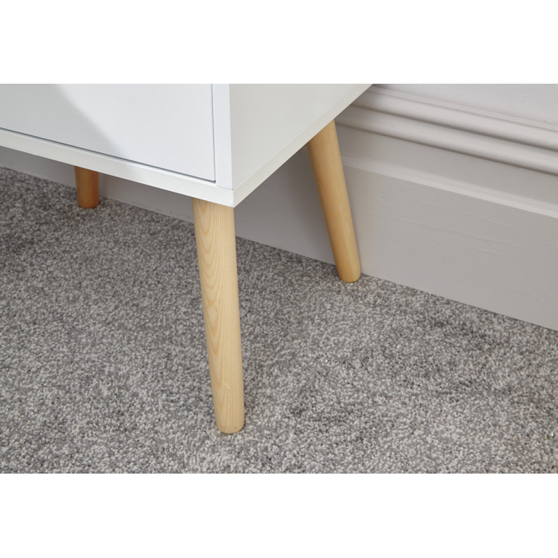 Lalani 40cm W Bedside Table, White