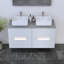 Meuble-lavabo double 47,2 po avec plateau Kashden-361250002