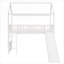 Lit mezzanine simple en bois massif avec lit coulissant pour enfant