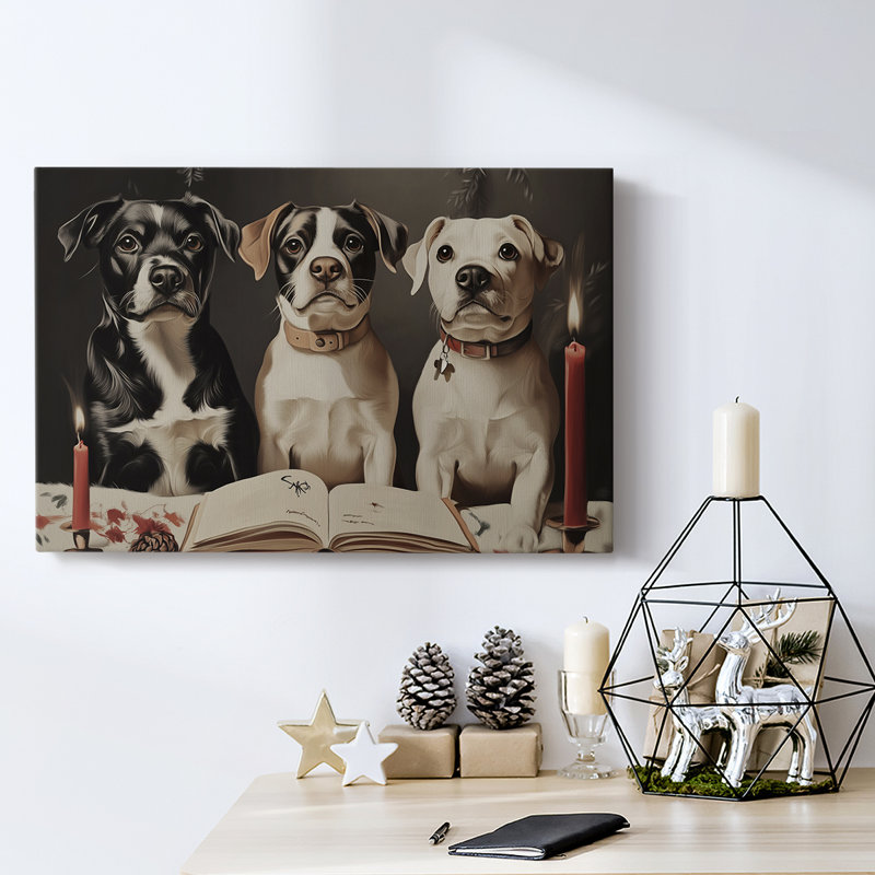 Art des Fêtes de Noël - Toile tendue avec châssis - Série 3-CXLV III, H 32 po x l 48 po
