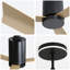 Ventilateur de plafond encastré moderne de 52 pouces avec lumière DEL et télécommande, 3 pales ABS, moteur CC réversible silencieux pour le salon de patio