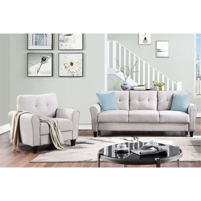 Grey Linen For Home & Office Space, Modern, 1+3, Comfortable Strong Frame Modern Bedroom Furniture In Linen, Grey, Stable Build
