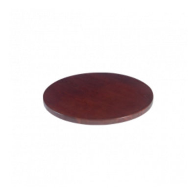 24'' Round Veneer Table Top, Dark Mahogany