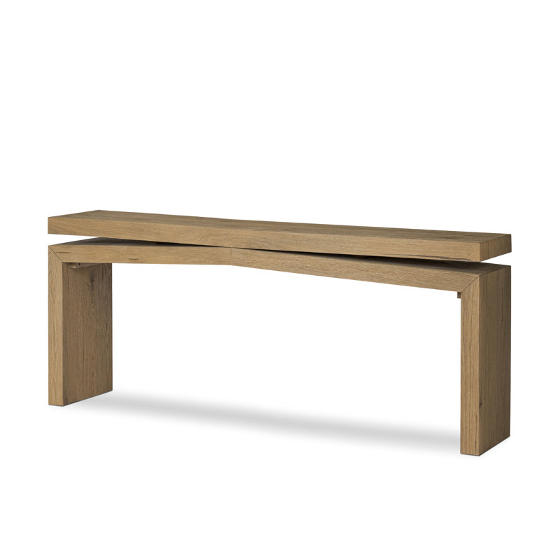Console Henn, H 30,75 po x l 78,75 po x P 15 po, Chêne usé