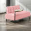 Canapés en velours peu encombrants, rose, design moderne pour n'importe quelle pièce