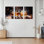 «Whiskey and Ice Splash», reproduction d'art sur toile tendue sur toile, ensemble de 3
