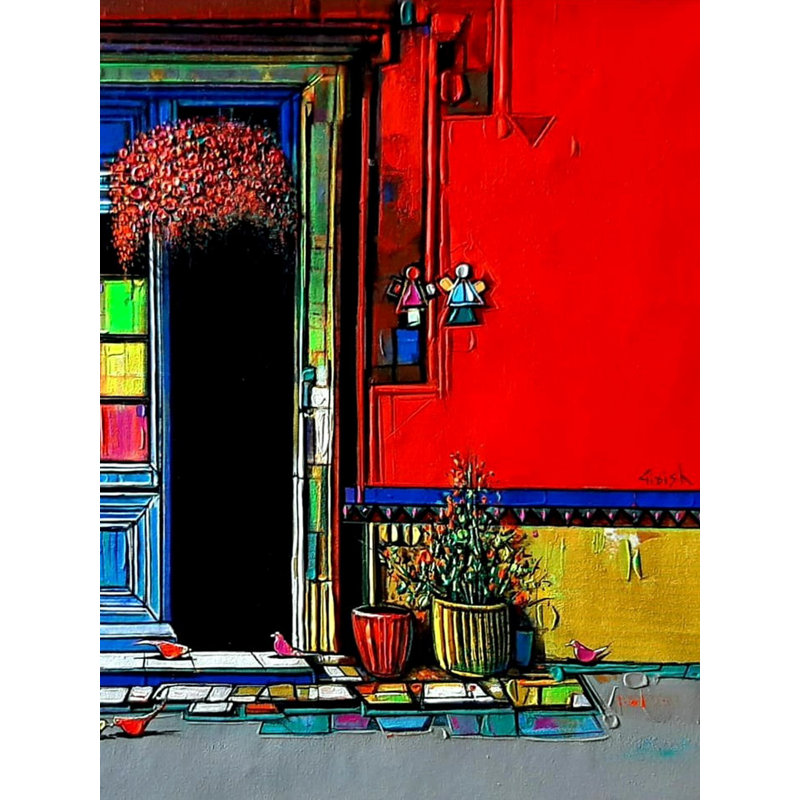 Porte d'entrée | Acrylique sur toile | Peinture de Girish Adannavar