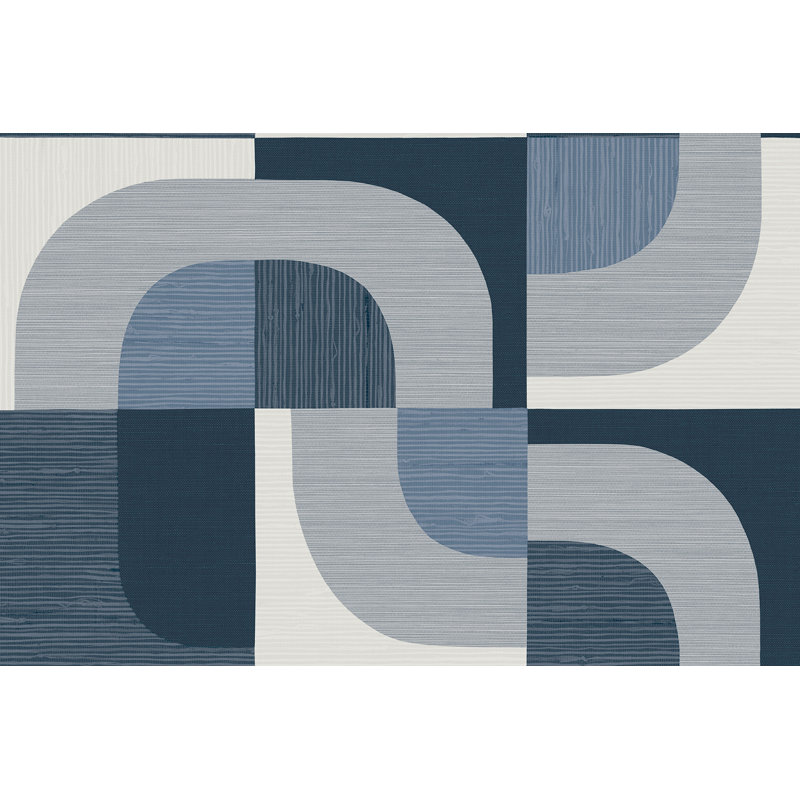 Papier peint Ivy Bronx Designs Tampere, Bleu