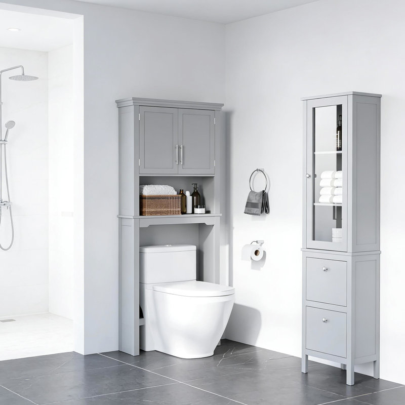 Rangement vertical pour la maison au-dessus de la toilette