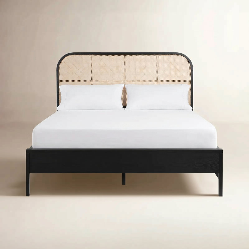 Ennis Cane Bed, Black, Full