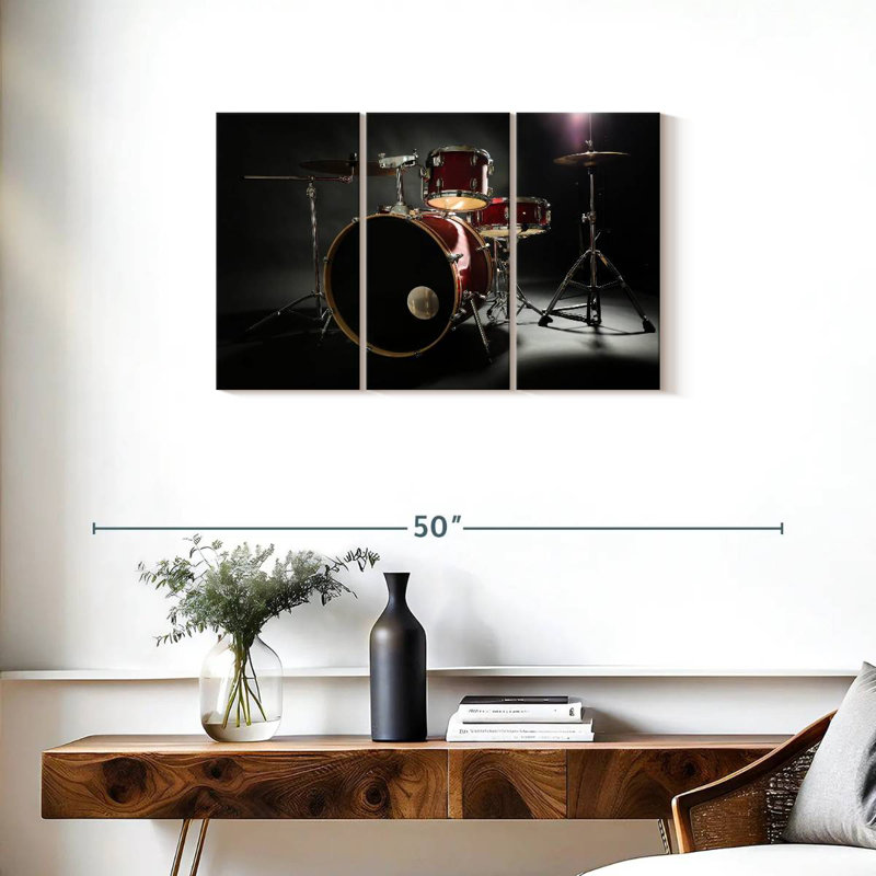 Abarca Red Drum Set, 20" H x 33" W