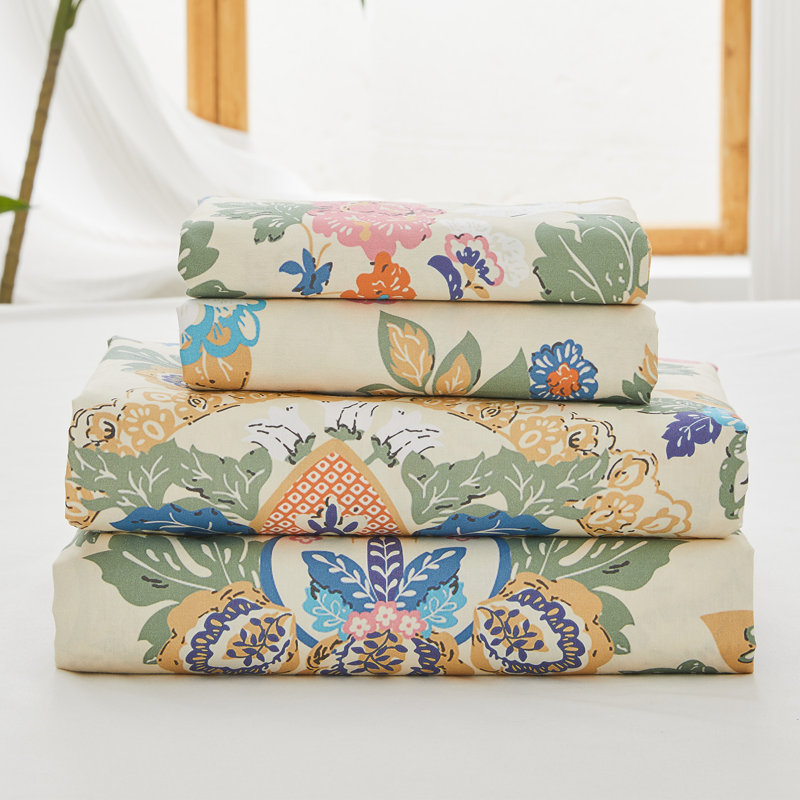 Ensemble de draps de grande taille 4 pièces Kingrest Luxury, Ensemble de draps pour lit double + 2 taies d'orei