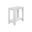 Table de bout blanche polyvalente à deux niveaux-1242425480