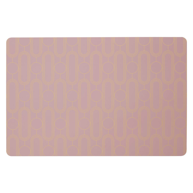 Anyia Geometric Rectangle Placemat, Pink