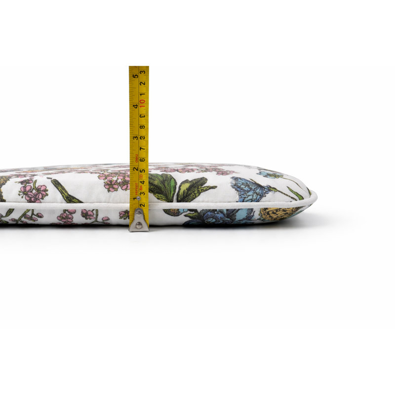 Outdoor Patio Chair Cushions, White/Blue Floral, Polyester